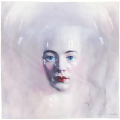 Maison Margiela Blue Silk Scarf