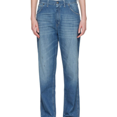 Maison Margiela Blue Treated Denim Jeans