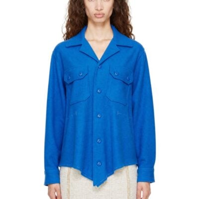 Maison Margiela Blue Washed Melton Jacket