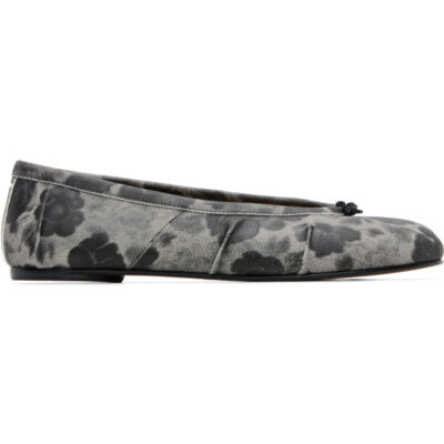 Maison Margiela Gray Tabi Crackle Flower Print Ballerina Flats