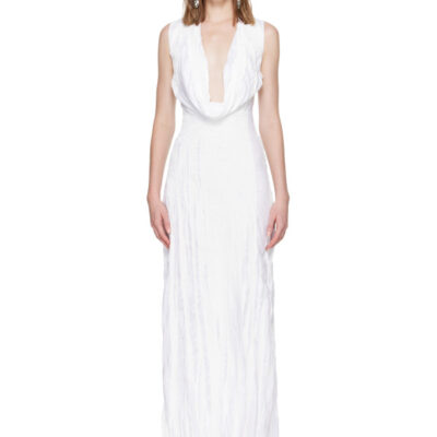 Maison Margiela White Bianchetto Maxi Dress