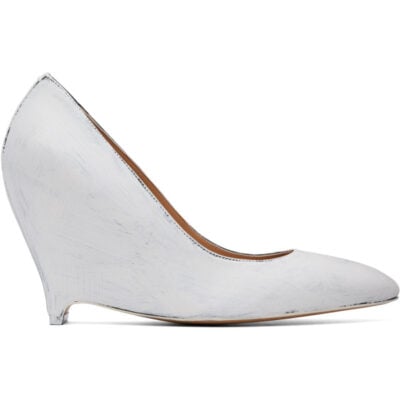 Maison Margiela White & Black Heel-Less Heels