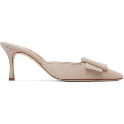 Manolo Blahnik Beige Maysale Heels