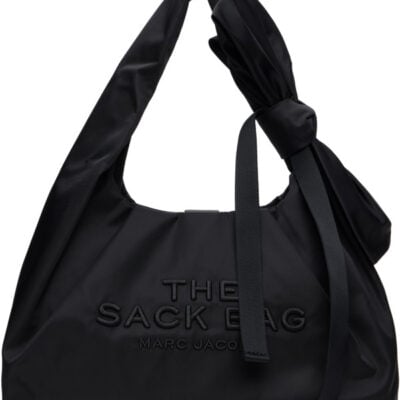 Marc Jacobs Black 'The Bow Nylon Sack' Tote