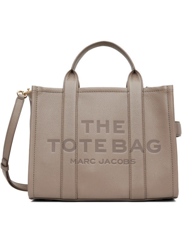Marc Jacobs Gray 'The Leather Medium' Tote