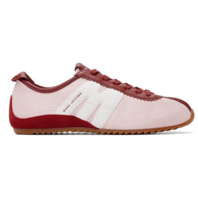 Marc Jacobs Pink 'The Brushed Satin 400 Bleecker Runner' Sneakers