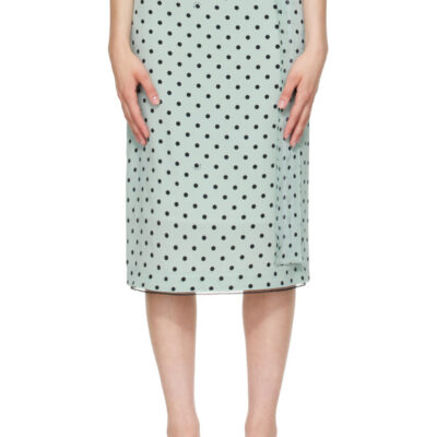 Marni Green Polka Dots Midi Skirt