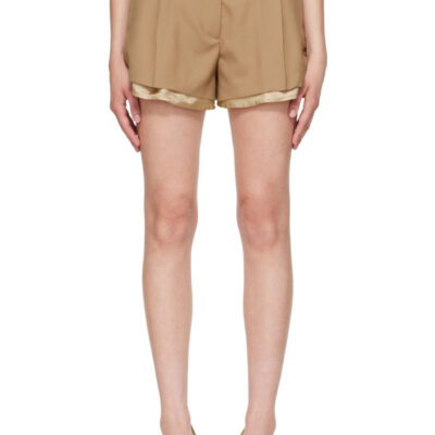 Marni Tan Virgin Wool Shorts