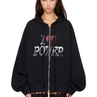 Matieres Feacales Black 'Power' Hoodie