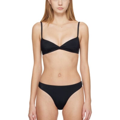 Matteau Black Tri Crop Bikini Top