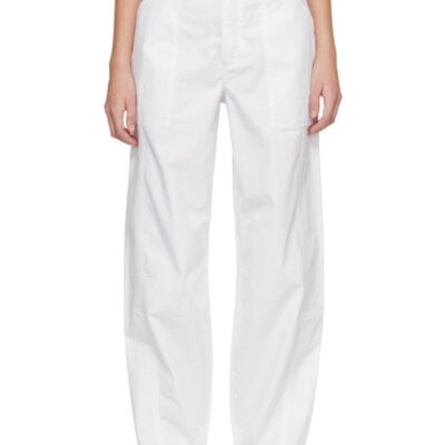 Matteau White Relaxed Cargo Pants