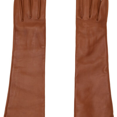 Max Mara Brown Afidee Long Gloves
