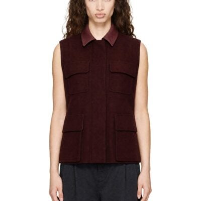 Max Mara Burgundy Aero Vest