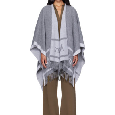 Max Mara Gray Hildestole Scarf