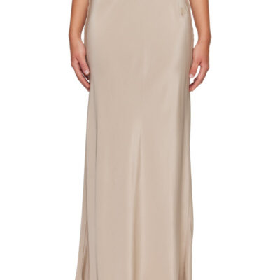 Max Mara Taupe Sospiro Maxi Skirt