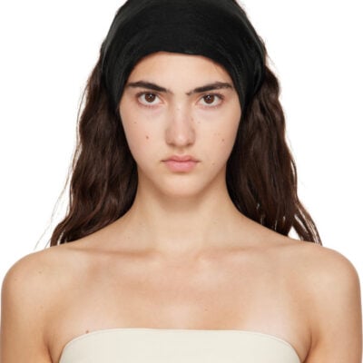 Merrma SSENSE Exclusive Black Froisse Bandeau Headband