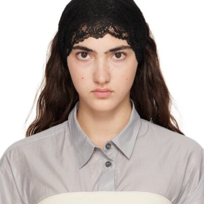 Merrma SSENSE Exclusive Black Lace Bandeau Headband