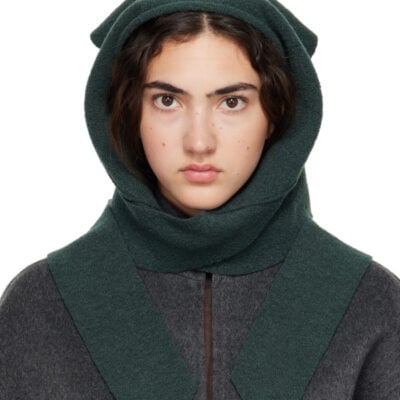 Merrma SSENSE Exclusive Green Wool Bandana