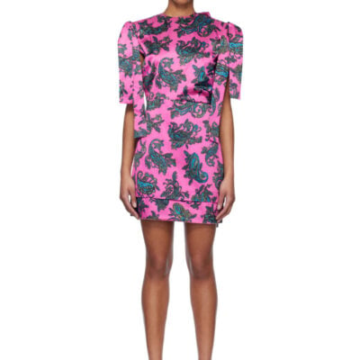 Meryll Rogge Pink Sleeveless Draped Minidress