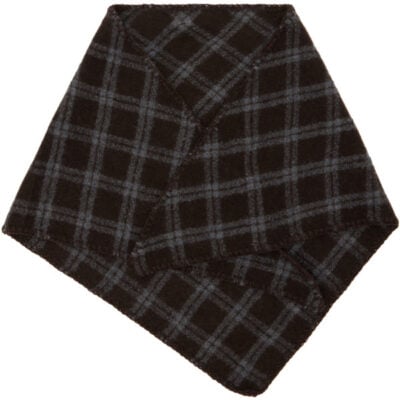 Mfpen Brown & Gray Triangle Scarf