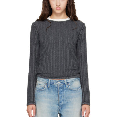 Mfpen Gray LS Rib T-shirt