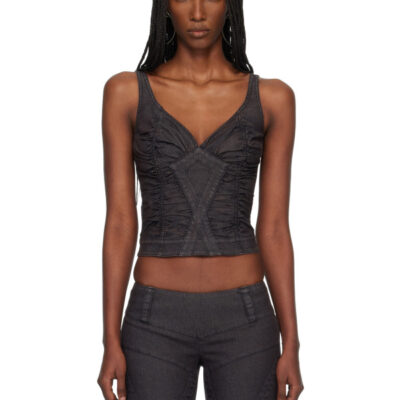 Miss Sixty Black KNWLS Edition Strap Tank Top