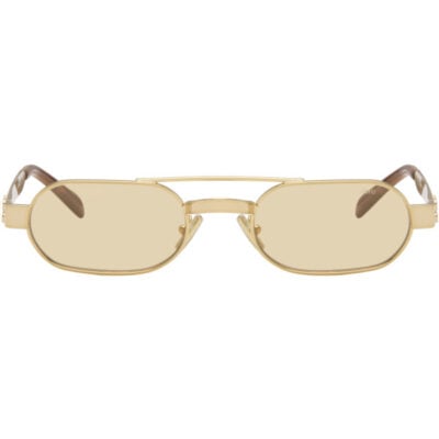 Miu Miu Gold Aviator Sunglasses