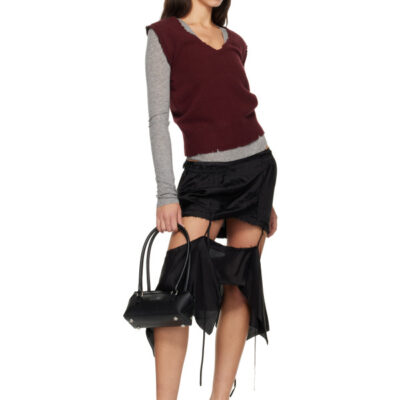 MM6 Maison Margiela Black Bauletto Mini Shoulder Bag