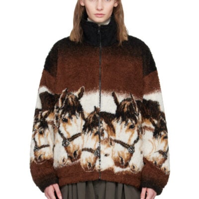 MM6 Maison Margiela Brown Horse Fleece Jacket