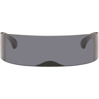 MM6 Maison Margiela Gray Shield Sunglasses