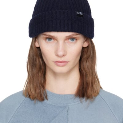 MM6 Maison Margiela Navy Knit Beanie