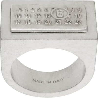 MM6 Maison Margiela Numeric Rectangle Ring