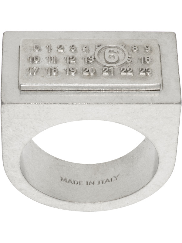 MM6 Maison Margiela Numeric Rectangle Ring