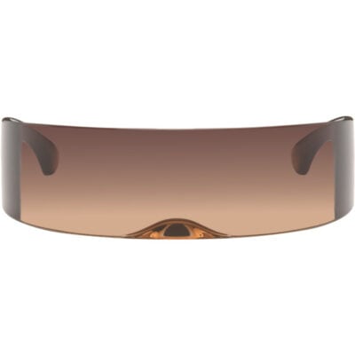 MM6 Maison Margiela SSENSE Exclusive Brown Shield Sunglasses