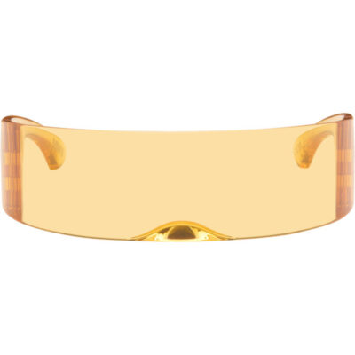 MM6 Maison Margiela SSENSE Exclusive Yellow Shield Sunglasses