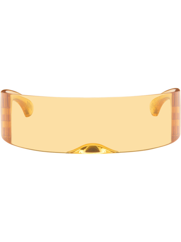 MM6 Maison Margiela SSENSE Exclusive Yellow Shield Sunglasses