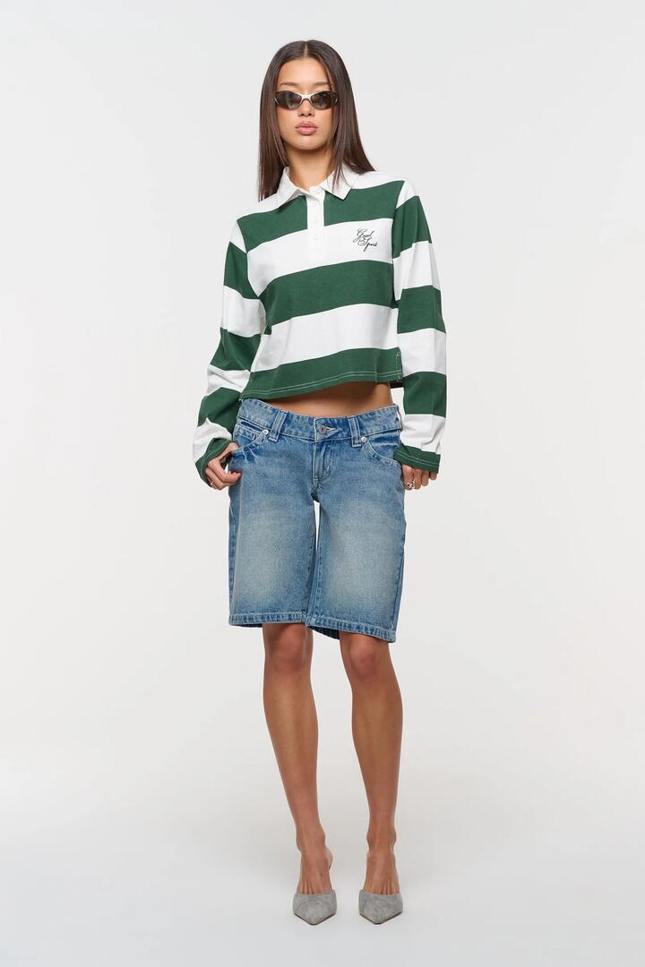 Abrand Jeans 00 Selena Low Blue Baggy Long Short