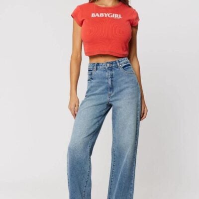 Abrand Jeans 94 Selena Blue Wide Jean
