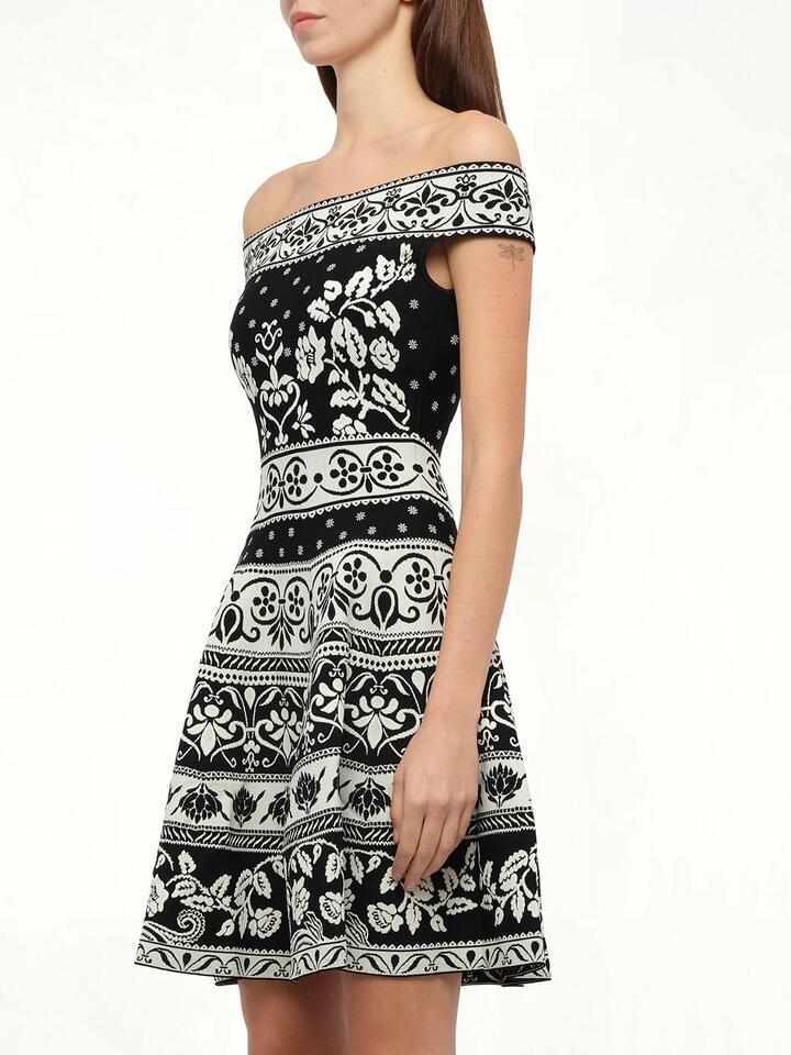 ALEXANDER MCQUEEN Floral Jacq Dress