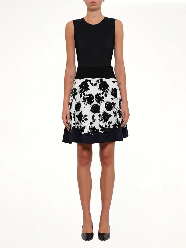 ALEXANDER MCQUEEN Rose Jacquard Mini Skirt