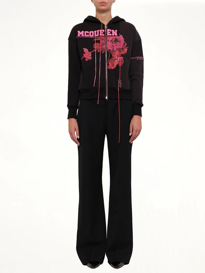 ALEXANDER MCQUEEN Rose Print Hoodies
