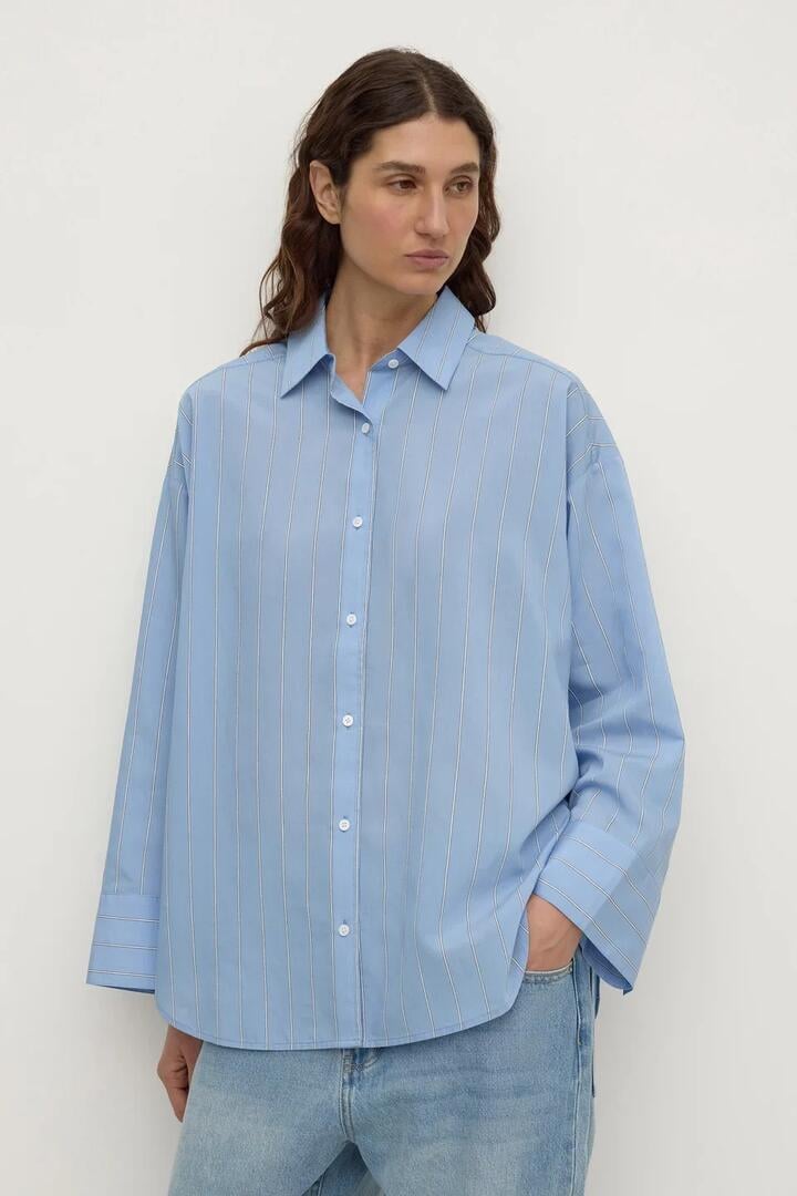 Assembly Label Delaney Blue Italian Stripe Shirt
