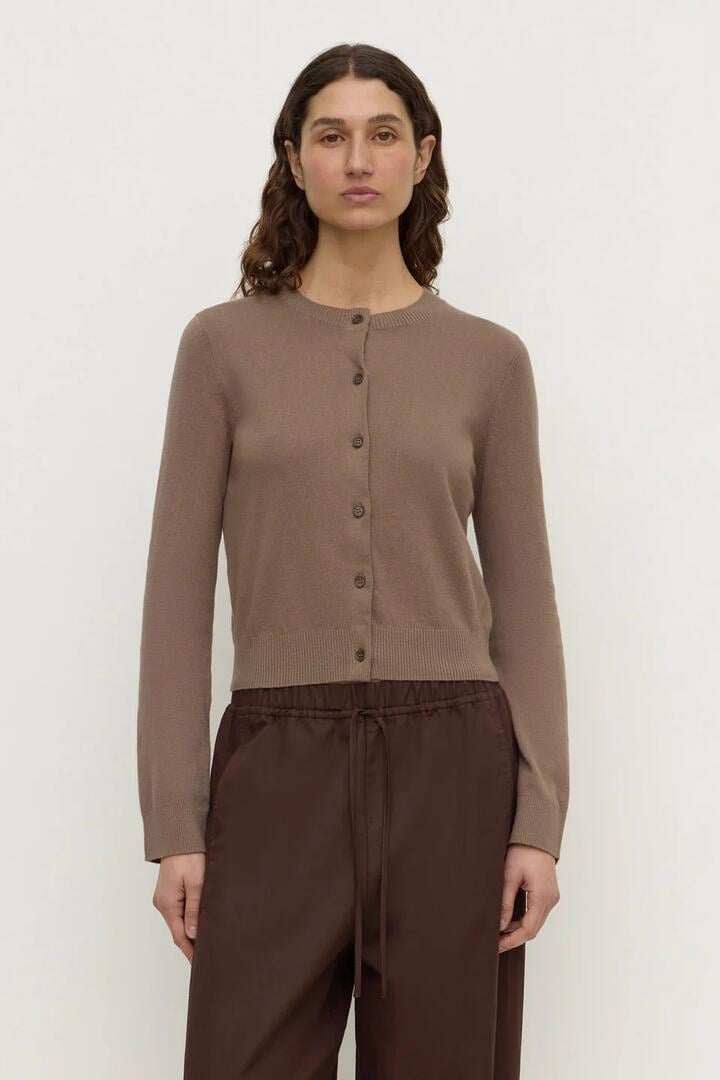 Assembly Label Orina Dark Sand Cotton Cashmere Cardigan