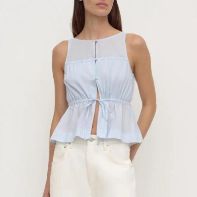 Assembly Label Suzie Powder Blue Sleeveless Top