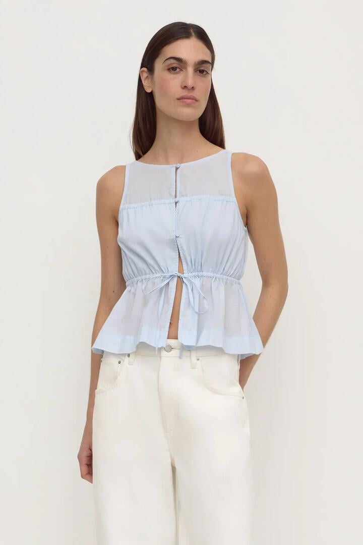 Assembly Label Suzie Powder Blue Sleeveless Top