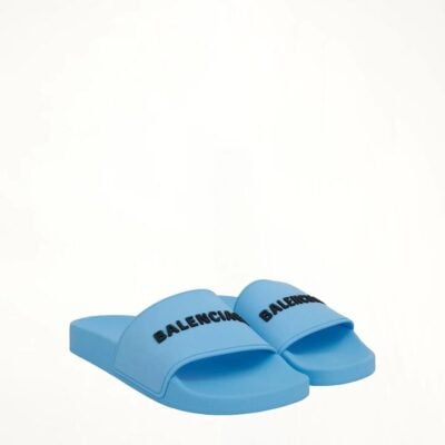 BALENCIAGA 3D Logo Pool Slide Sandal