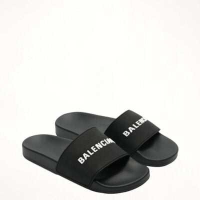 BALENCIAGA 3D Logo Pool Slide Sandal