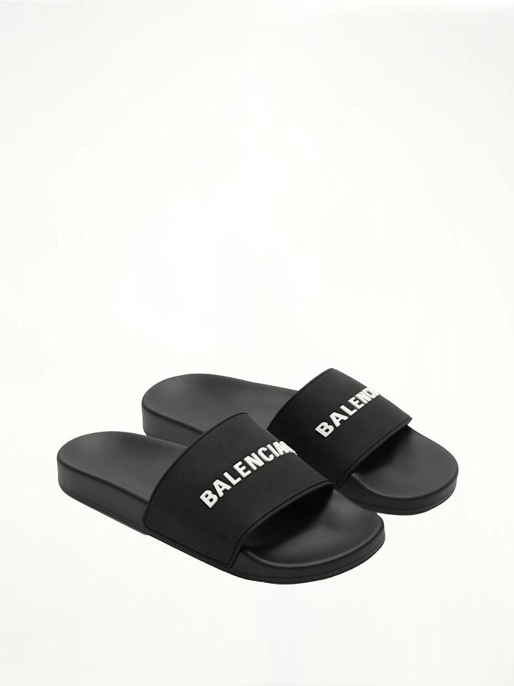 BALENCIAGA 3D Logo Pool Slide Sandal
