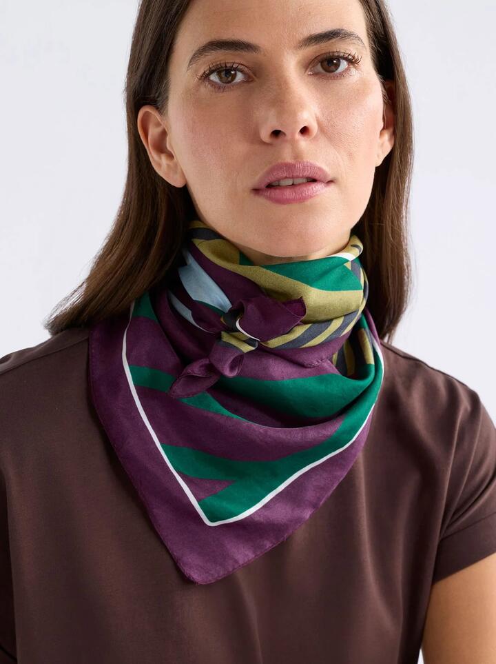 Elk Stribe Silk Scarf
