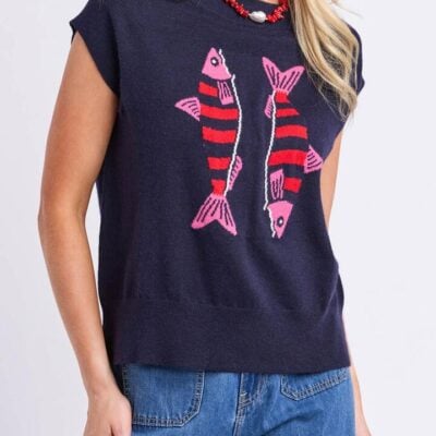 Elm Fishy Intarsia Knit
